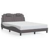 Viana  Bed Frame without Mattress Gray 140x200 cm Faux Leather