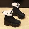 Fashion Women's Boots with High Heels and Increased Height Thick Cotton Snow Boots  Platform Boots  Thigh High Shoes