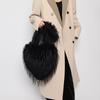 Yogodlns Long Plush Women's Large Shoulder Bag Luxury Faux Fur Female Love Shape Bags Y2k Punk Girls Fluffy Tote Handbags Crossbody Bag