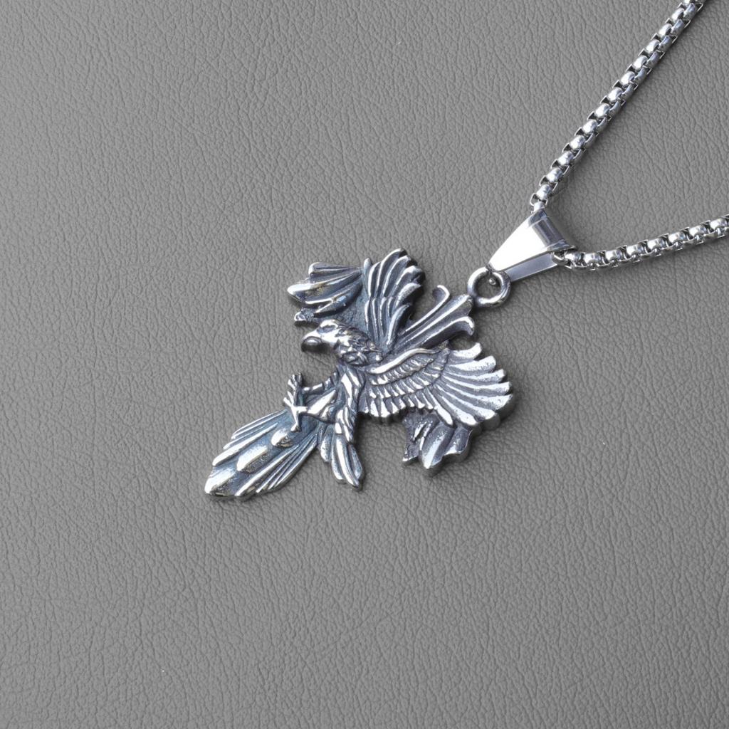 Men'S Personality Domineering Eagle Hip Hop Pendant Necklace Jewelry Creative Student Pendant