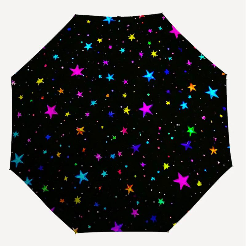 1PC stars space Automatic Open/Close Umbrella with Windproof, 8-Rib Sturdy Canopy, Durable Ribs, Fashionable Design,1278A
