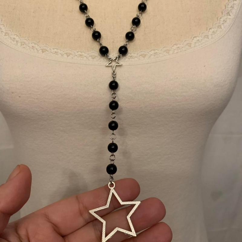 Star Flower Pendant Necklace Sweet Cool Clavicle Chain Necklace Fashion Jewelry