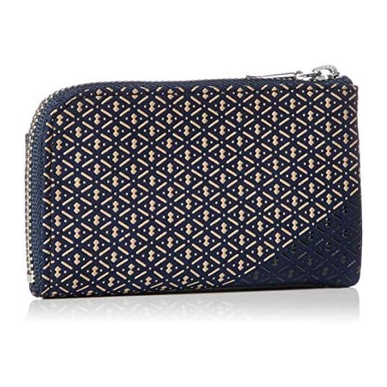 Inden-ya Iori Series L-shaped Zipper Coin Case with Outer Pocket X1, Inner Pockets X2, Gusseted Sides, Deer Leather with Lacquer, Koshu Inden