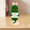 Cute Crochet Christmas Pickle Knitting Doll Positive Potato Pickle Handmade Emotional Support Pickled Cucumber Gift Crochet Doll