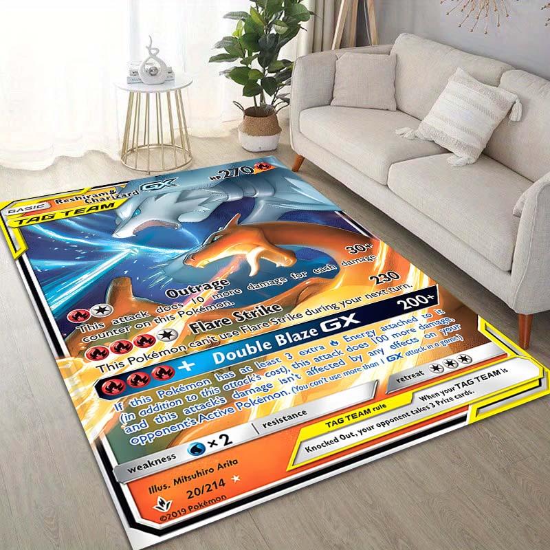 15 Sizes Pokémon Cards Charizard Printing Carpet for Living Room Bedroom Kid's Room Home Decor Area Rug Sofa Cloakroom Mat