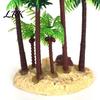 Realistic Aquarium Plants Artificial Plants, Miniature Plastic Coconut Trees, Safe Fish Tank Landscape Accessories for Betta Shrimp Turtles
