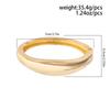 Round Smooth Bracelet Bangle Women Minimalist Gold copper Color Texture Charm Wrist Jewelry Couple Jewelry Steampunk