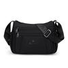 Leichte Nylon-Crossbody-Tasche mit mehreren Reißverschlussfächern, verstellbarer breiter Riemen, lässige Umhängetasche für Damen für den täglichen Gebrauch