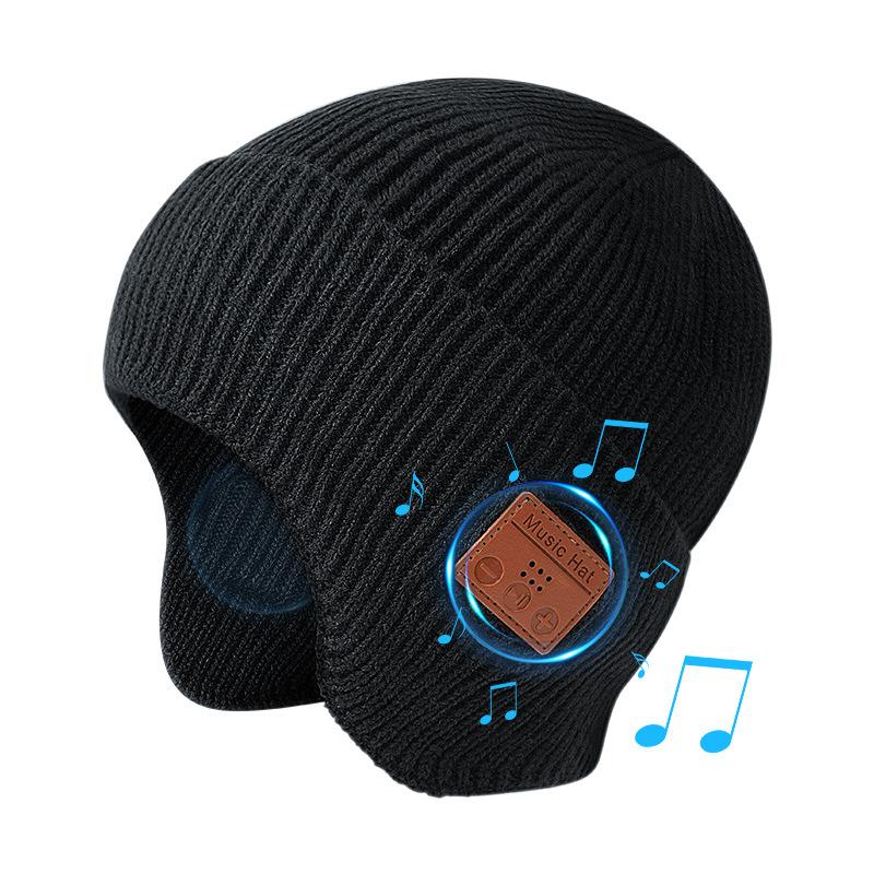 New Rechargeable Luminous Bluetooth Headset Outdoor Warm Knitted Hat