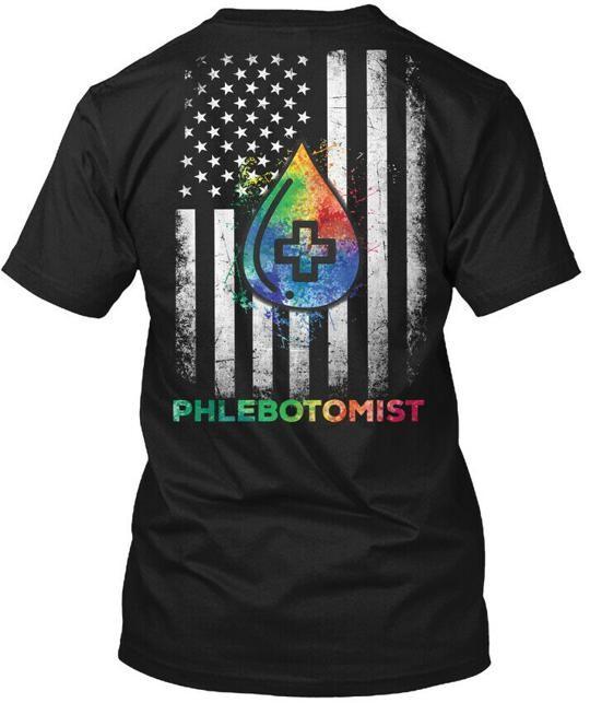 Proud Phlebotomist T-Shirt Made in the USA Size S to 5XL L