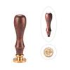 1set DIY Letter Scrapbook Brass Wax Seal Stamps and Wood Handle Sets Letter.J 25x14mm 75mm