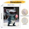 Disney Digital Oil Painting Stitch with Sunglasses and Ice Cream Art Handmade Diy Gift Home Decoration