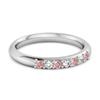 Pink CZ Eternity Stackable Women Wedding Ring - 925 Sterling Silver
