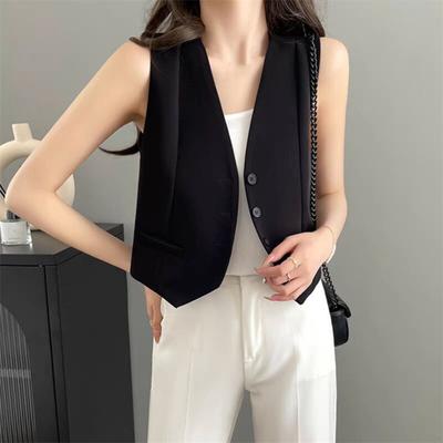 Yousheng Women Waistcoat Vest Vintage Sleeveless Dressy Suit Casual Button Up V-Neck Tuxedo Vest for Daily Wear Office Dating Street