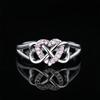 Infinity Love Ring Silver Color Shining Cubic Zircon Bowknot Letter 8 Eternity Promise Jewelry for Woman Girlfriend