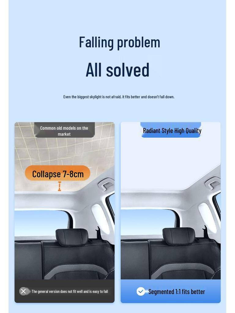 22 AION Y Sunroof Ice Crystal Sunshade: Heat Insulation, Sun Protection, Privacy, Light Blocking