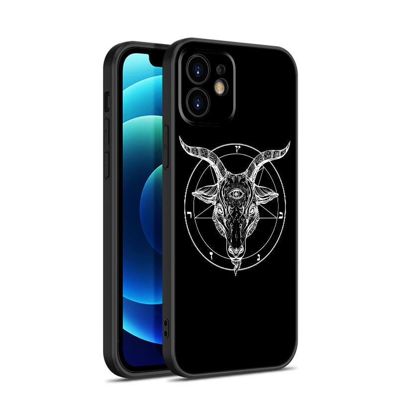 Devil Satan Art Phone Case For Apple iPhone 13 12 Mini 11 Pro XS Max XR X 8 7 6S 6 Plus SE 2022 2020 5S 5 Soft TPU Black Cover