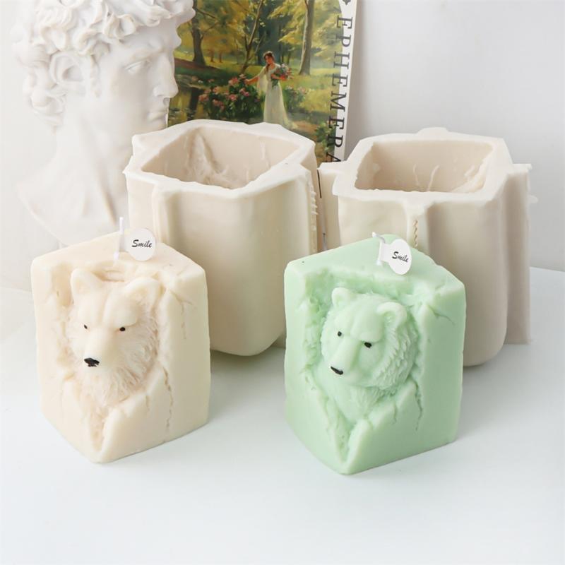 3D Animal Shaped Candle Mold Aromatherapy Soap Mould Resin Epoxy Mould Plaster Ornament for Birthdays and Festivals