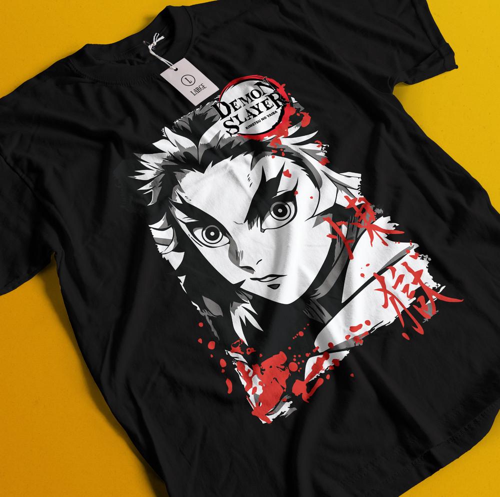 

Рубашка Истребитель демонов Ренгоку Кёдзюро Футболка Тандзиро Футболка Мудзан Дома Ветер 2XL