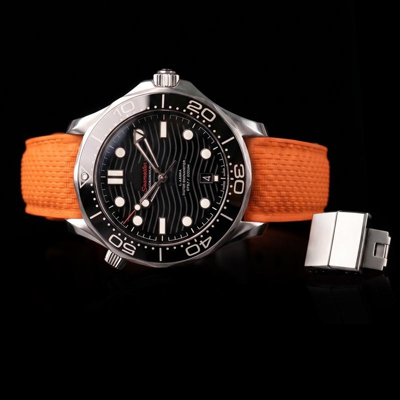FKM Watch Band Fluoro Rubber Strap 18/19/20/21/22/24mm Quick Release Folding Clasp Cut To Size Replace Watch Bracelet for Men Women