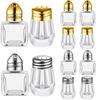 Mini Salt and Pepper Shakers Small Clear Individual Seasonings Shakers Tiny Spice/Seasoning Shakers for Kitchen Wedding Picnic