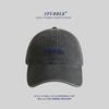 Unisex All-Season Cotton Baseball Cap With Simple Letter Embroidery Sun-Shading Duckbill Korean Soft Top Hat For Men And Women