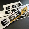 Suitable for ABS Black Auto Letter E63 E63S Logo Logo Sticker Car Luggage Badge Decal Mercedes Benz E63 E63S W213 Accessories