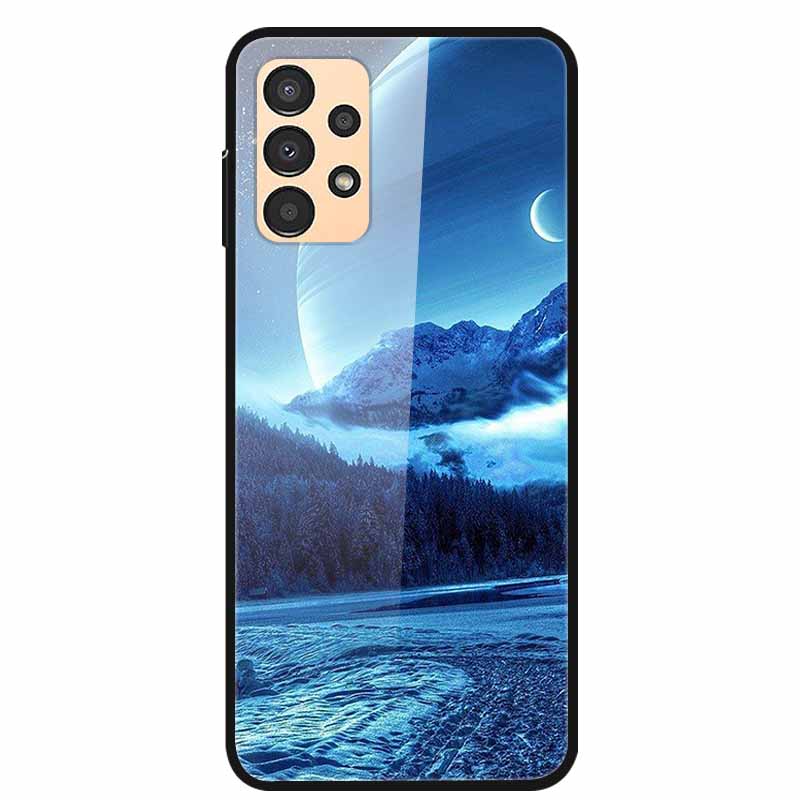 Funda para Samsung A53 5G 2022 Mármol Vidrio Templado Tapa Dura para Fundas de Teléfono Samsung Galaxy A33 A73 5G Protección Fundas