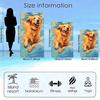La serviette de plage en microfibre de polyester avec motif de golden retriever nageant est très absorbante, adaptée à la natation et aux sorties à la plage.