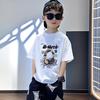 Boys Pure Cotton Short Sleeve T Shirt Stylish Round Neck Tee For Big Kids Casual Trendy Top