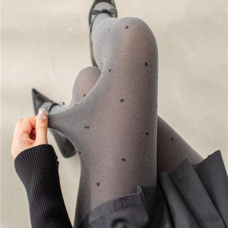 Classic Nylon Tights With Heart Pattern For Women Fall Winter Fashion