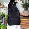 Women Lightweight Waterproof Backpack Solid Color Student Schoolbag