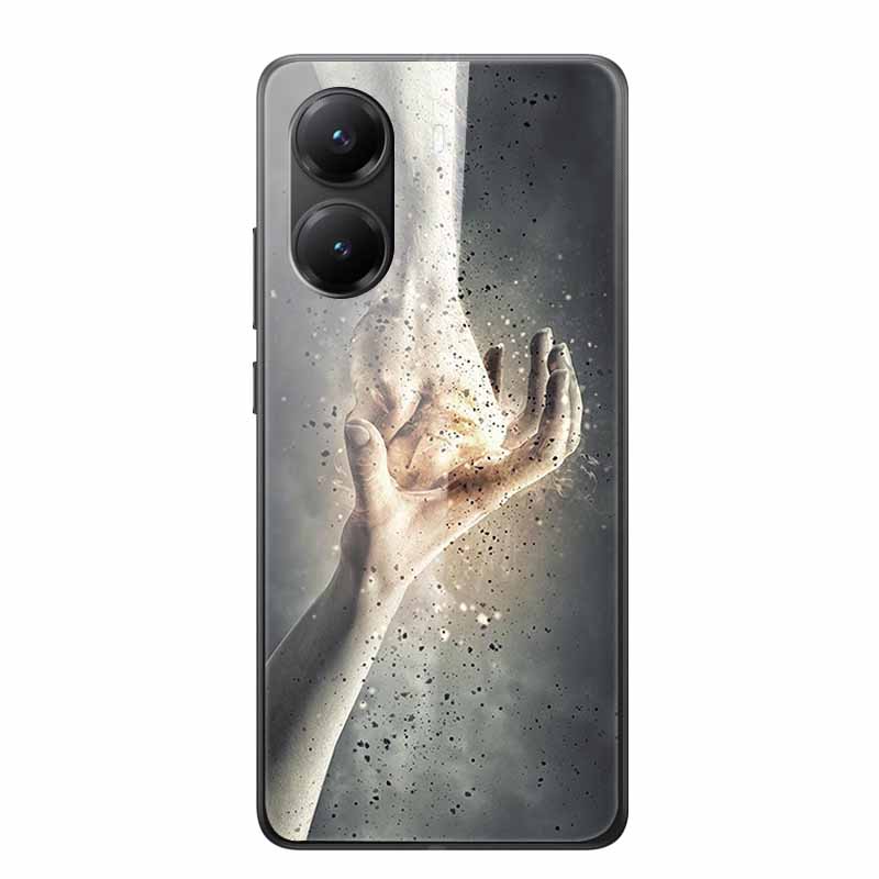 Tempered Glass Case For Xiaomi Poco X7 Pro Case Hard Glass Back Cover Soft TPU Bumper For Redmi Turbo 4 Phone Case X7Pro Turbo4