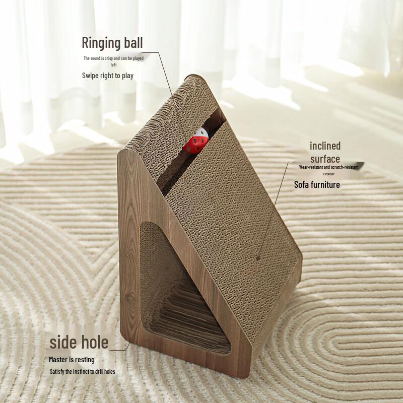 Triangle Cat Scratching Board & Bed
