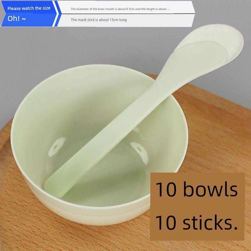10 Suit Beauty Salon Special Mask Bowl Set Suit Mask Blending Soft Bowl DIY Facial Mask Mixing Stick Mask Stick DIY Facemask Tools