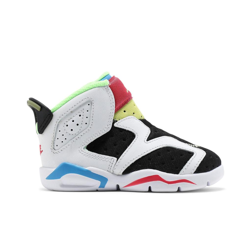 Air Jordan 6 Retro Little Flex Kleinkind 'Multi White' (Unisex) Weiße / Geistergrüne / Schwarze / Küsten-Kleinkindschuhe CT4417 103
