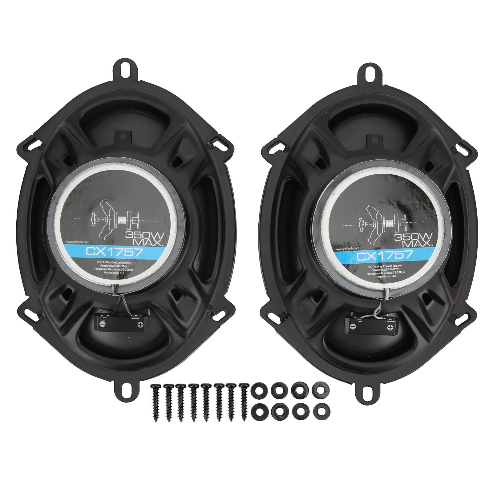 

1 пара 5x7 дюймовых автомобильных твитеров коаксиальных динамиков 4-полосная 350 Вт автомобильная компонентная акустическая система