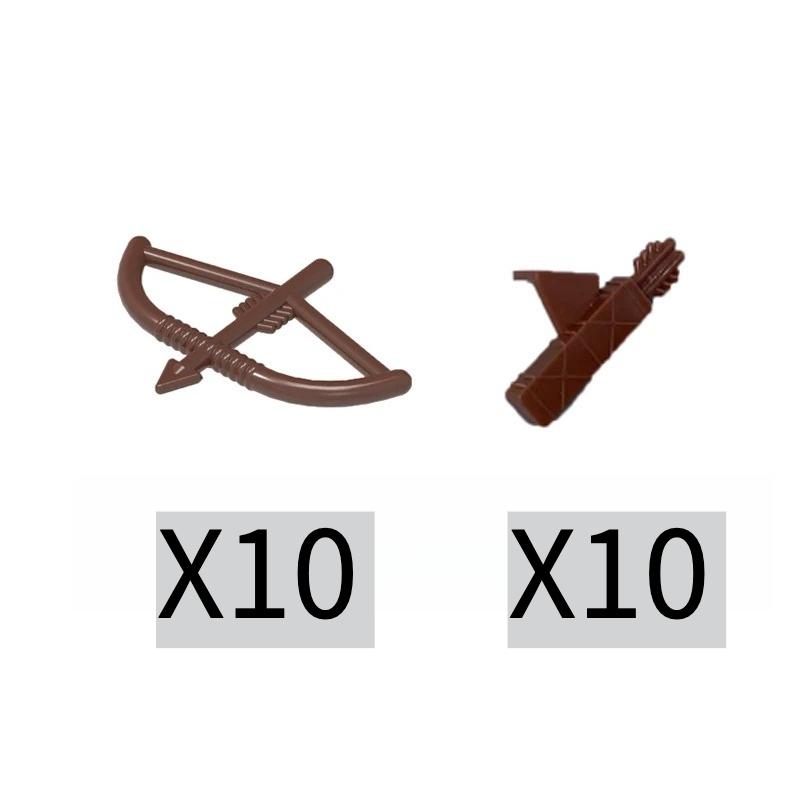 MOC Medieval Building Blocks Character Parts Model Toy Castle Knight Soldier Sword Bow Armor Shield Spear Piercing Parts Bricks