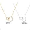 Elegant Double Circle Metal Alloy Necklace - Luxury Clavicle Chain Jewelry for Women