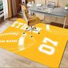 Büroteppich Fußball-Thema Design mit "Teamname", "Ethan" und "07" für Sofateppich, Stuhl