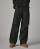Beodeonteu Corduroy Cut-Out Layered Pants [Black]