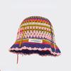 2023 Autumn New Crochet Korean Handmade Bucket Hat Women Weaving Knitted Hat Y2k Fashion Flowers Autumn Winter Beanies Basin Cap