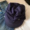 Spring and Autumn Folded Denim Octagonal Hat Women's Face Small Shade Basin Hat Versatile Fashion Painter Hat