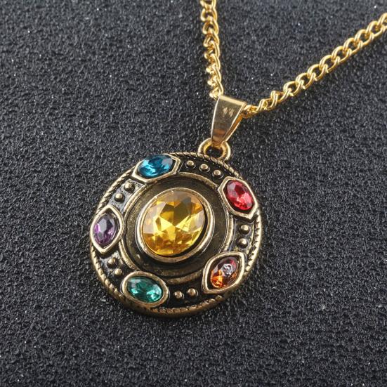 

Ожерелье-подвеска унисекс Thanos Gauntlet Power Stone со стразами
