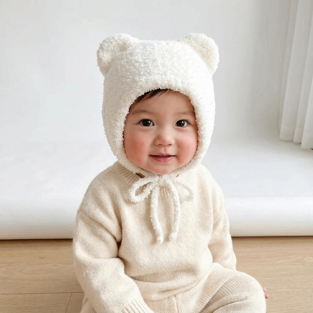 Solid Color Winter Baby Hat Breathable Toddler's Knitted Hat Baby Beanie Cap Photography Props