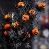 Simulated Pumpkin Maple Leaf Bundle Halloween DIY Decoration Creative Design Ornament Party Outdoor Black Branches Leaves