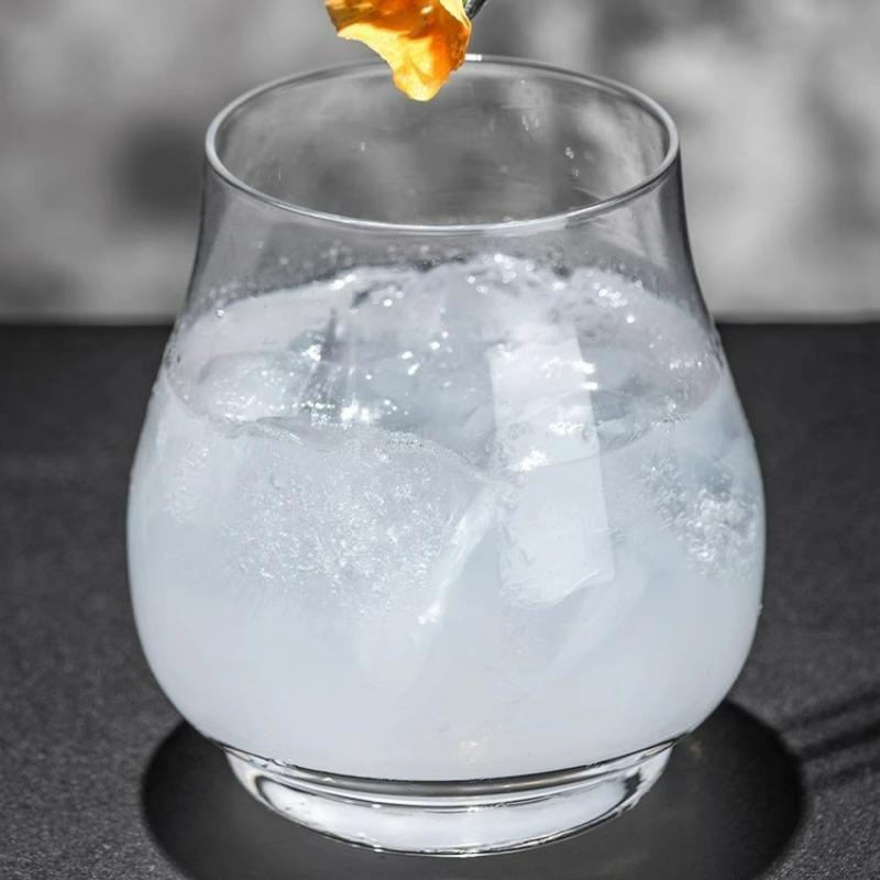 Big Belly Glass Cup Creative Closed Cocktail Glasses Cups Cold Brew Glass Cups Transparent Whiskey Glasses Cup Bar Kitchen Tools