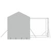 Outdoor Dog Kennel with Roof Silver 4x4x2.5 m Galvanized Steel