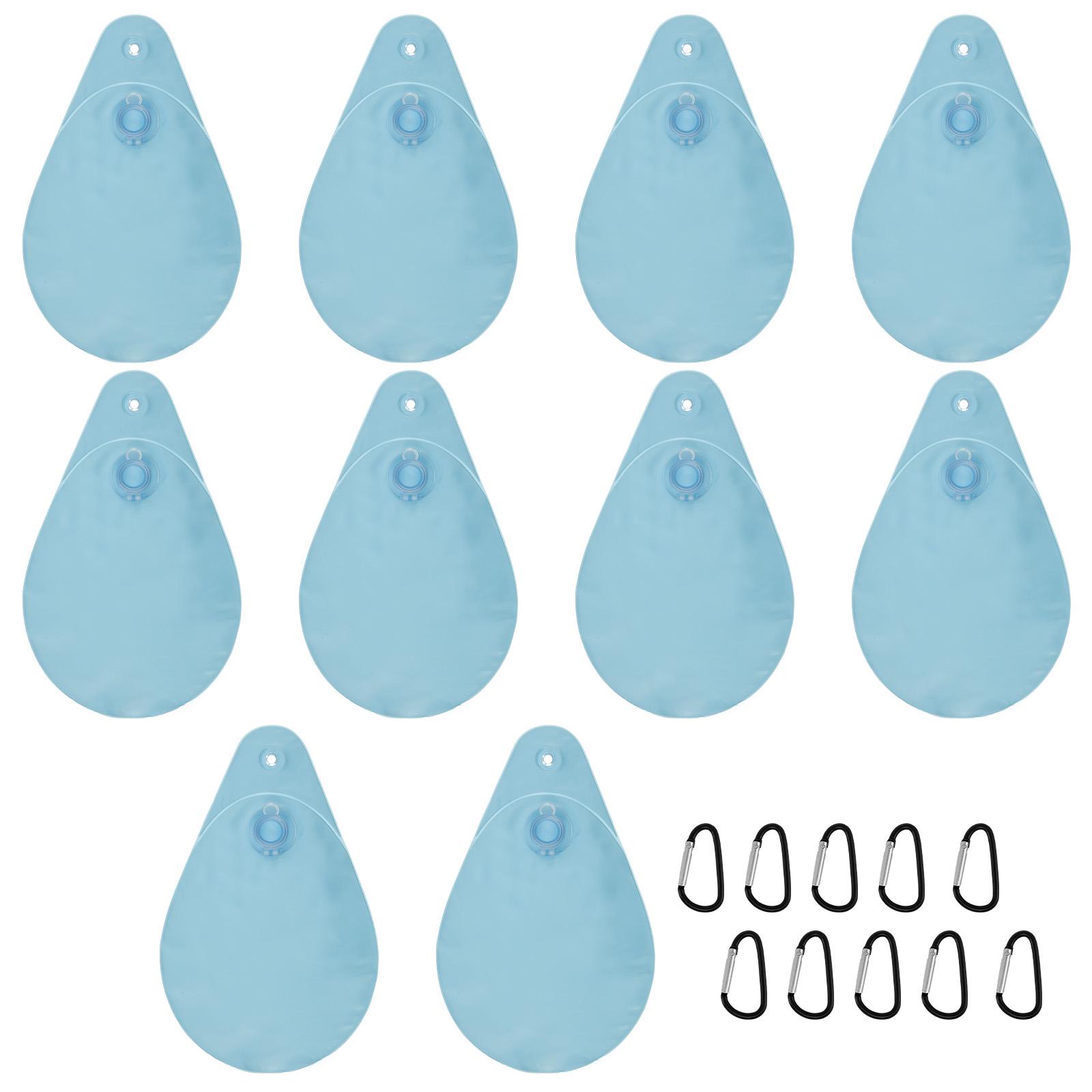 

10 Pcs Pool Cover Weights with Hooks Leakproof Swimming Pool Cover Hanging Bag PVC Heavy Duty for Above Ground Pool