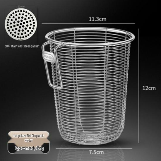 Stainless Steel Chopstick Holder & Draining Rack - Kitchen Storage Box, Dishwasher Safe